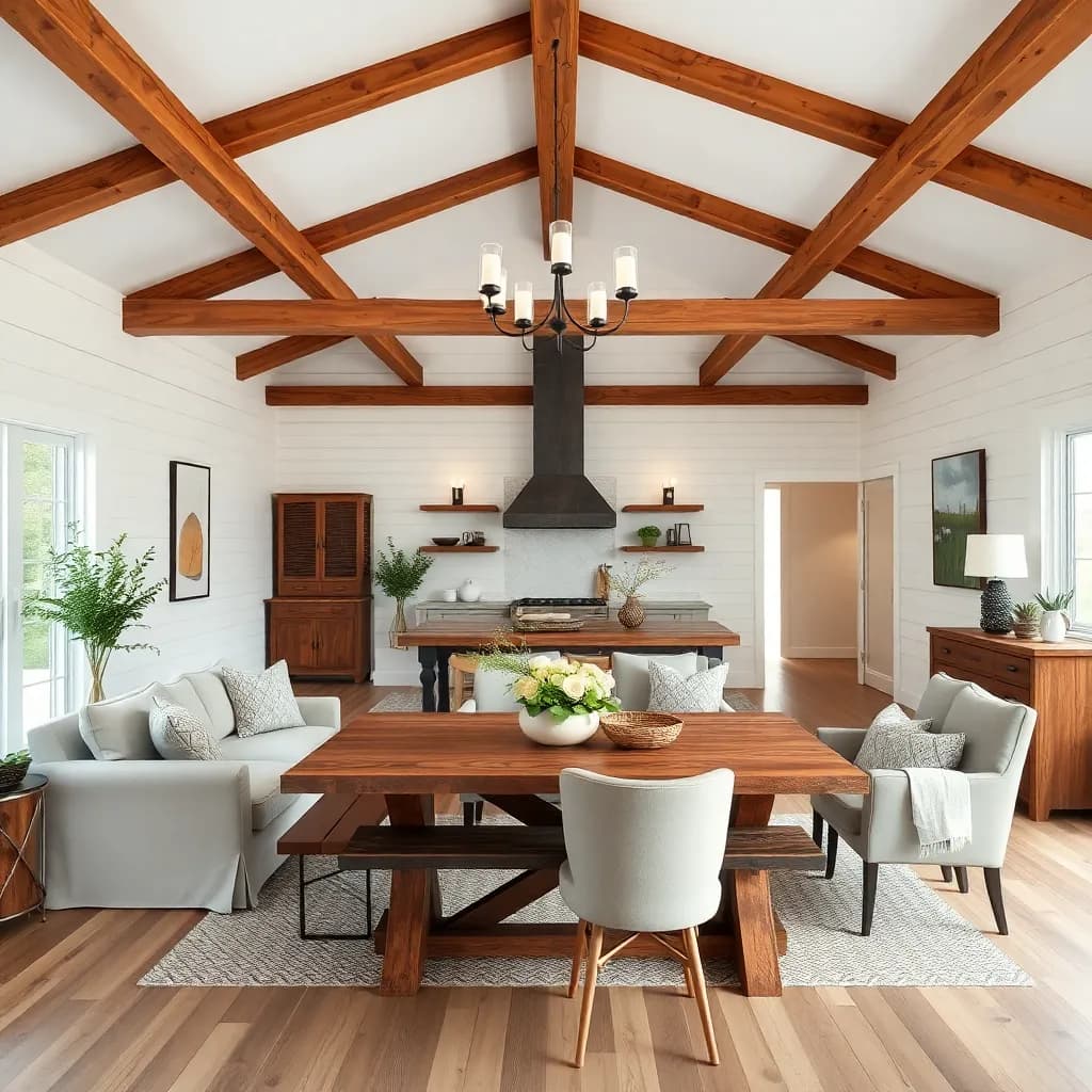 Farmhouse interior design style - AI generated room by DecorAI